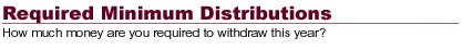 Required Minimum Distributions